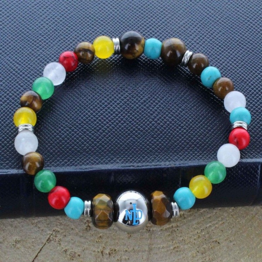 Palais du Rosaire Bracelet Fantaisie | Bracelet Religieux De Notre Dame De Lourdes En Pierres Naturelles