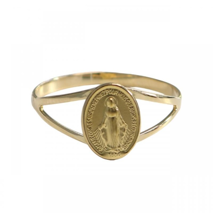 Palais du Rosaire Bague Or | Bague De La Medaille Miraculeuse En Or
