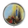 Palais du Rosaire Custode | Custode Argentee Decoree De L'Apparition De Lourdes 6Cm