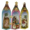 Palais du Rosaire Decoration De Noel | Statue Triptyque De La Nativite Avec Les 3 Rois Mages 19Cm