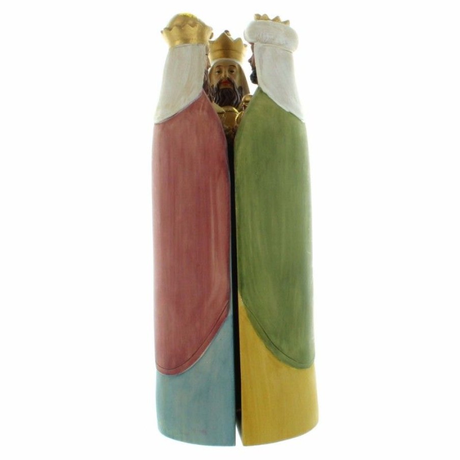 Palais du Rosaire Decoration De Noel | Statue Triptyque De La Nativite Avec Les 3 Rois Mages 19Cm