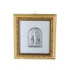 Palais du Rosaire Cadre Religieux | Cadre Religieux En Bois Dore Vierge Miraculeuse Argentee 11 X 11 Cm