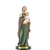 Palais du Rosaire Statue De Saint Joseph | Statue De Saint Joseph A L'Enfant En Resine Coloree 22Cm