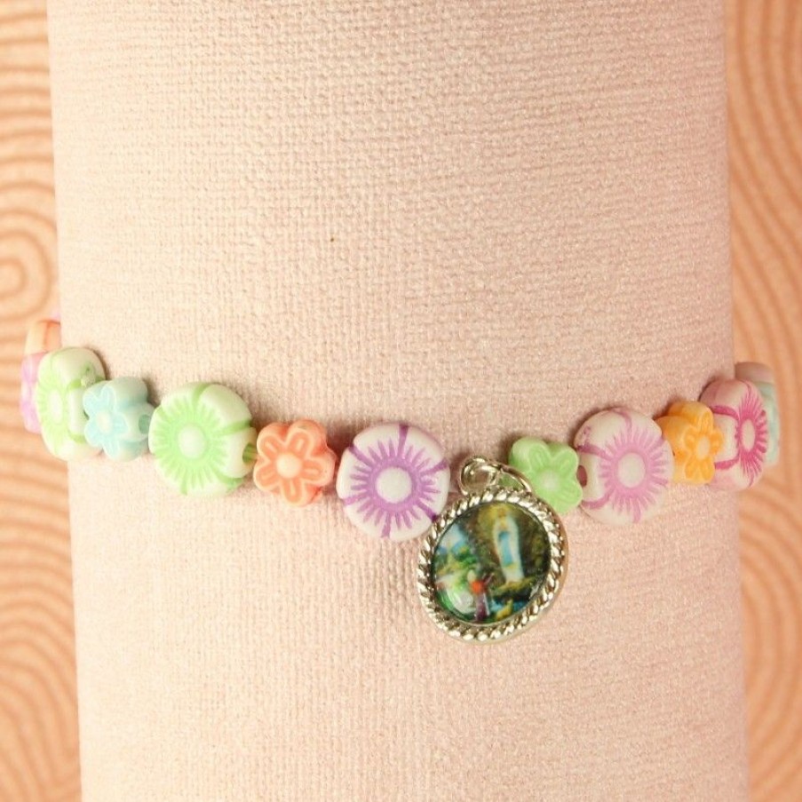Palais du Rosaire Bracelet Fantaisie | Bracelet Enfant Fleur Multicolores