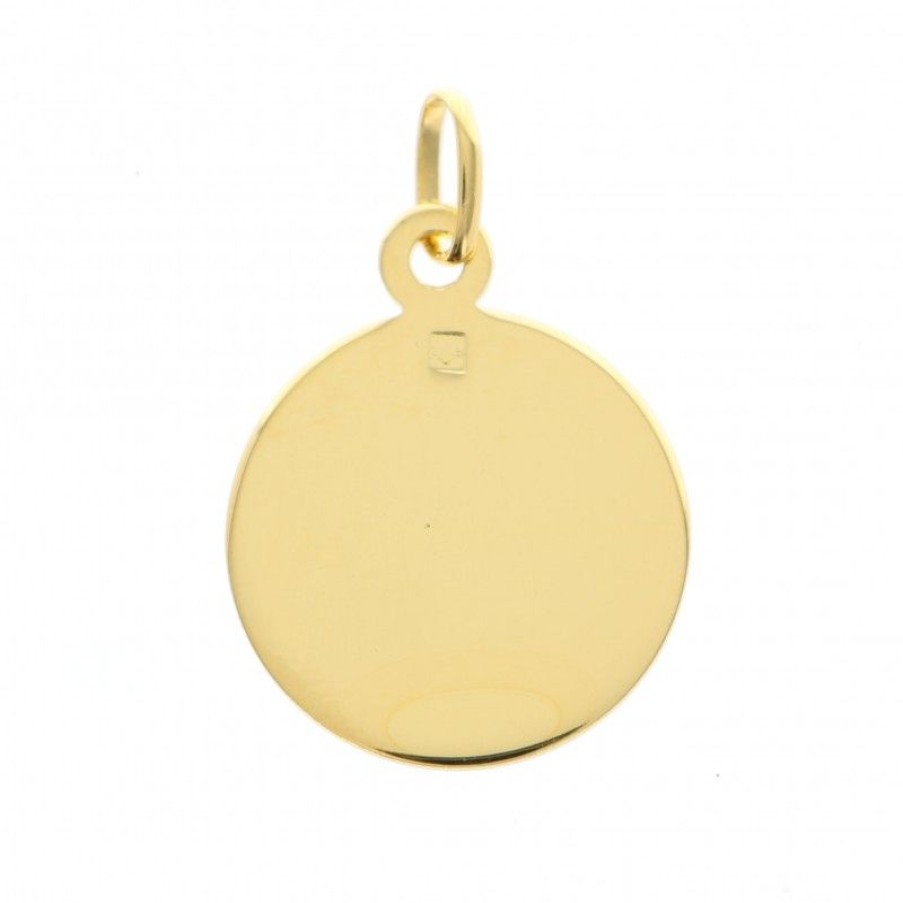 Palais du Rosaire Medaille Et Croix Plaque Or | Medaille De Saint Gabriel En Plaque Or De 16 Mm