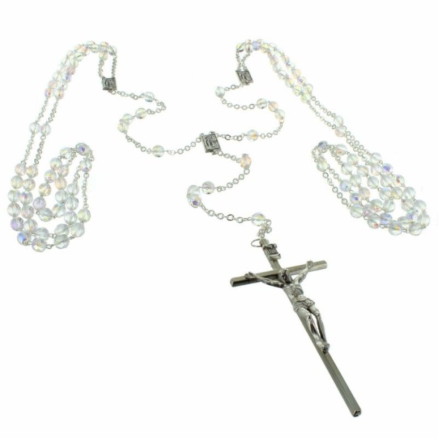 Palais du Rosaire Chapelet Verre | Chapelet De Mariage Avec Grains Effet Cristal