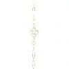Palais du Rosaire Bracelet Fantaisie | Bracelet Religieux En Metal Dore Avec Croix En Zircon