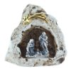 Palais du Rosaire Creche | Creche De Noel Dans Une Grotte En Resine 5,5Cm