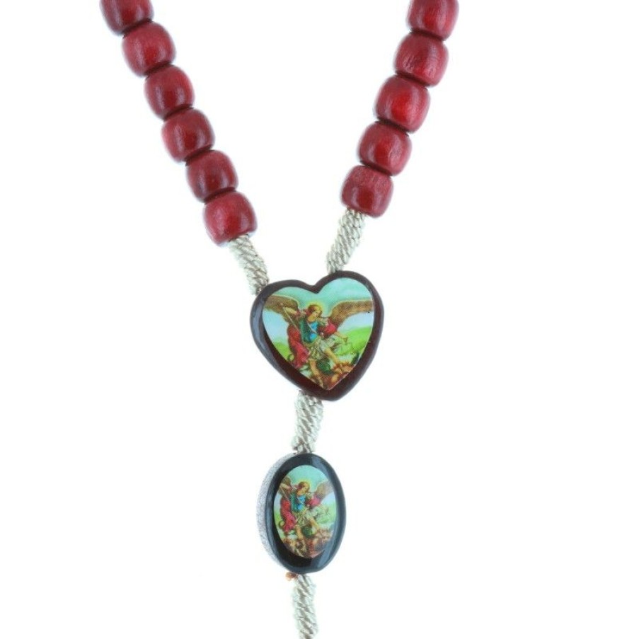 Palais du Rosaire Chapelet Bois | Chapelet Corde Saint Michel Avec Paters Images Et Croix De Lourdes