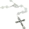 Palais du Rosaire Chapelet Argent | Chapelet De Lourdes En Argent Avec Pierres Effet Craquelees 7Mm