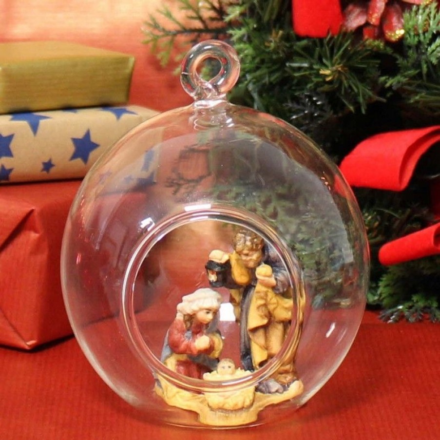 Palais du Rosaire Decoration De Noel | Boule De Noel En Verre De La Sainte Famille