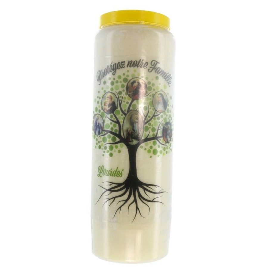 Palais du Rosaire Bougie Neuvaine | Lot De 12 Bougies Neuvaine Arbre De Vie Protecteur 17,5Cm