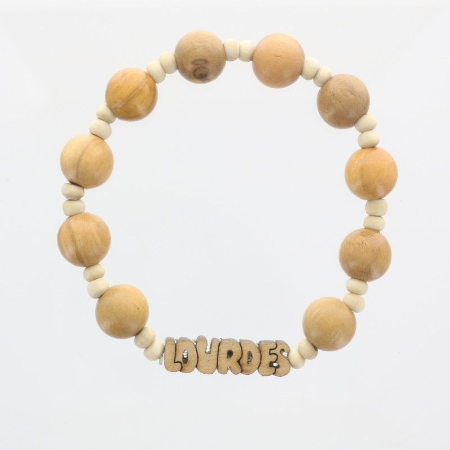 Palais du Rosaire Bracelet Dizainier | Bracelet Dizainier De Lourdes En Bois D'Olivier