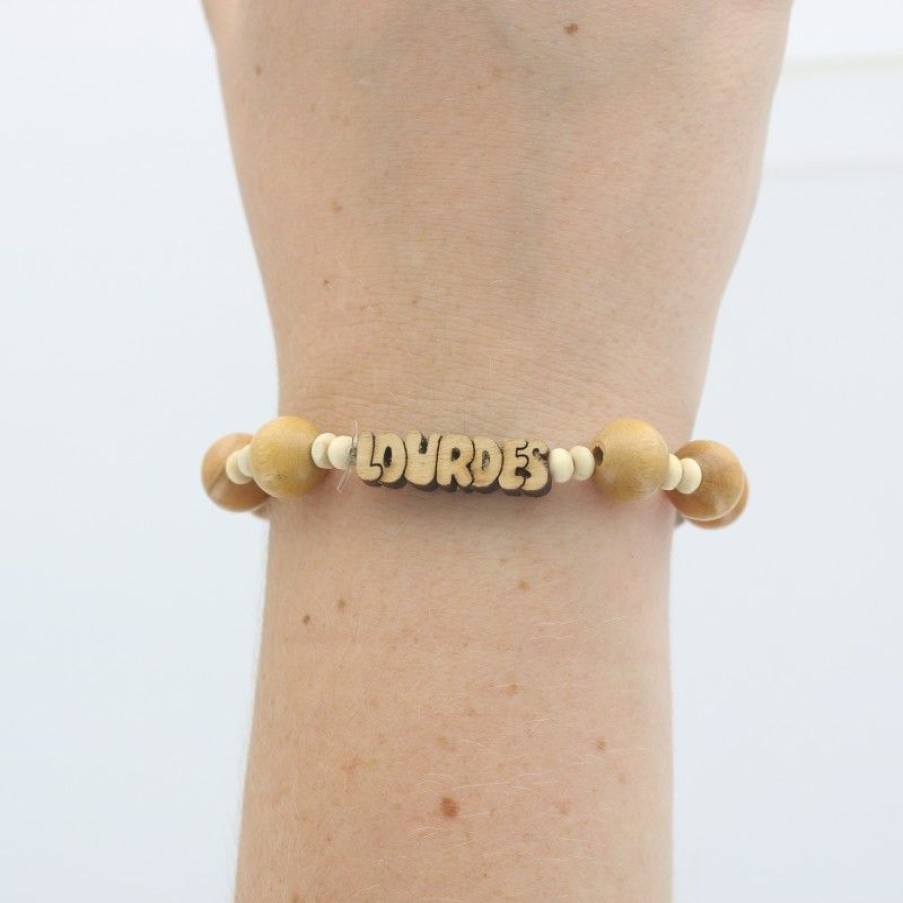 Palais du Rosaire Bracelet Dizainier | Bracelet Dizainier De Lourdes En Bois D'Olivier