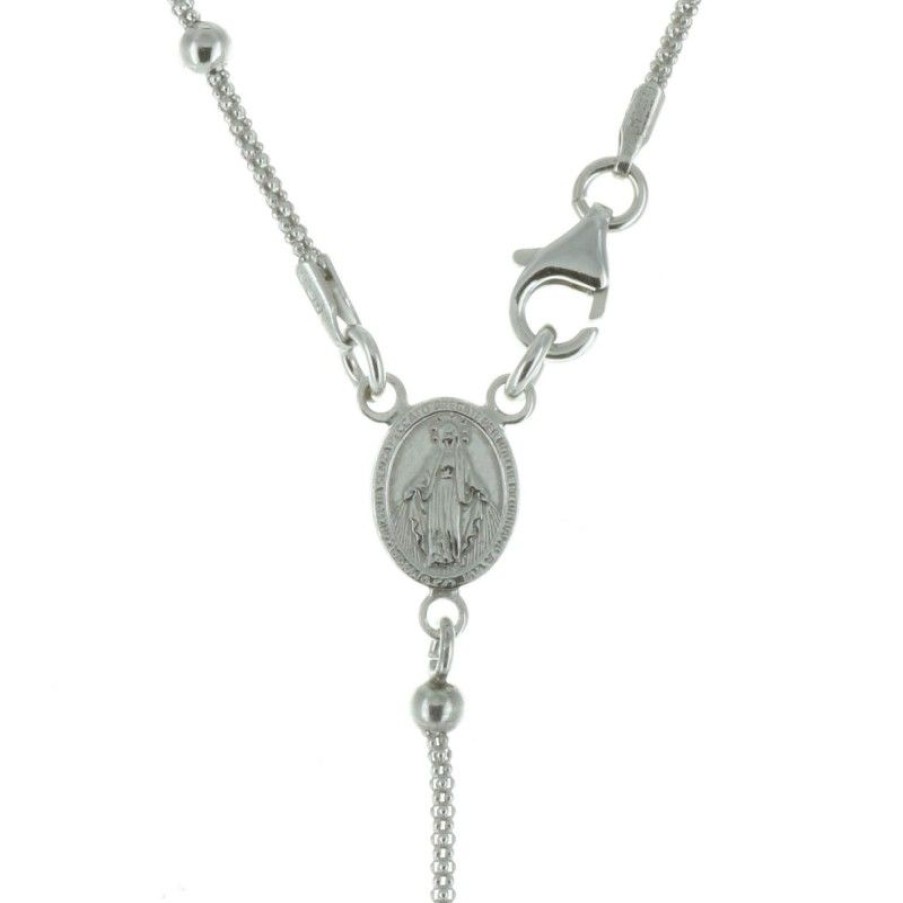 Palais du Rosaire Chapelet Argent | Chapelet En Argent Rhodie Et Coeur Vierge Miraculeuse