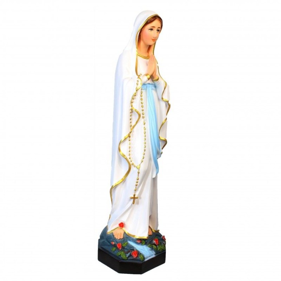 Palais du Rosaire Statue De Notre Dame De Lourdes | Statue Notre Dame De Lourdes En Resine 60Cm