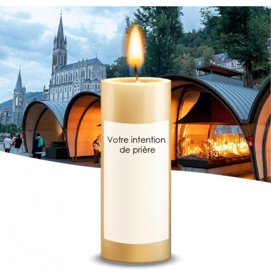 Palais du Rosaire Bougie Decorative | Bougie Allumee A La Grotte