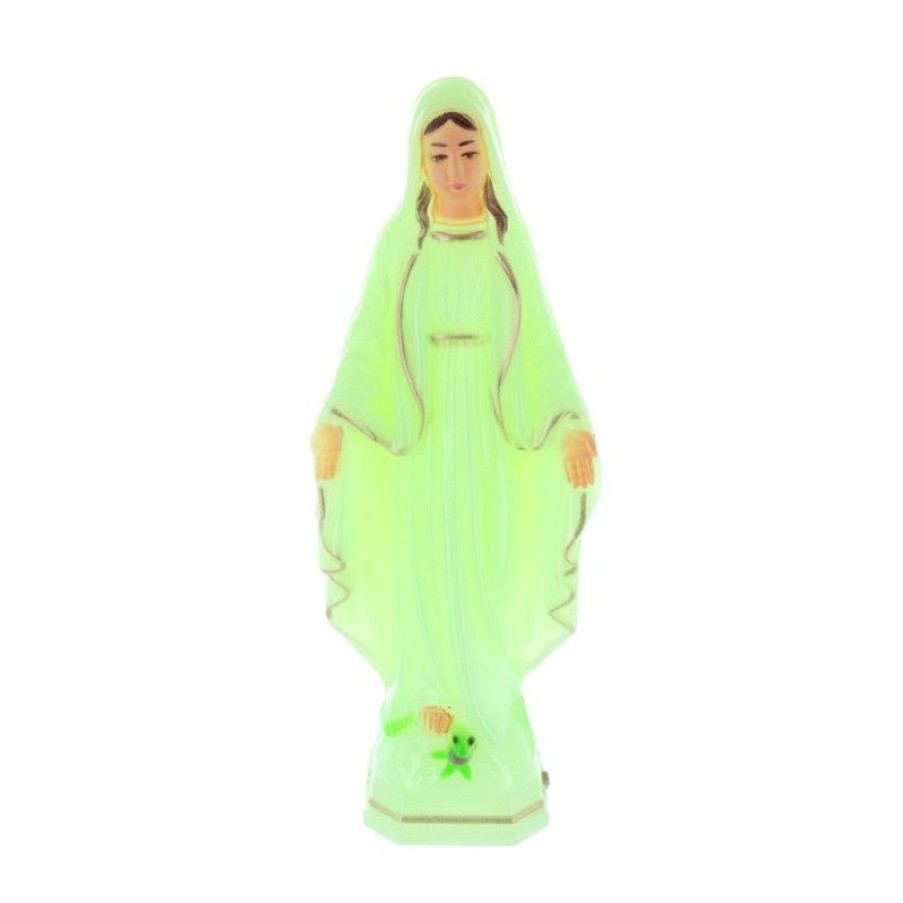 Palais du Rosaire Statue Vierge Miraculeuse | Statue Vierge Miraculeuse Lumineuse 18 Cm En Resine