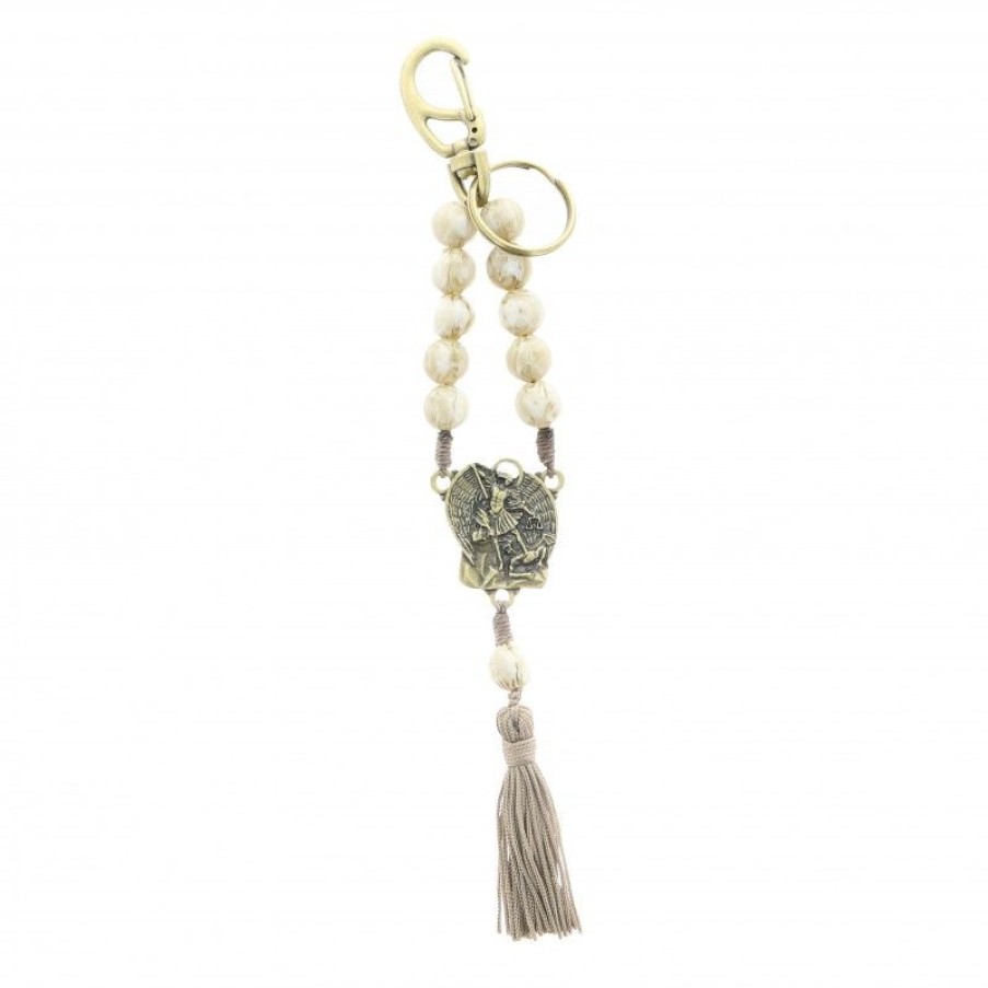 Palais du Rosaire Chapelet Dizainier | Chapelet Dizainier Saint Michel En Metal Dore