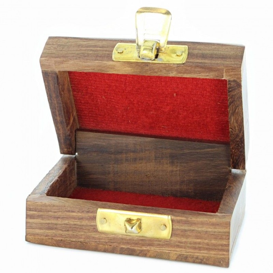 Palais du Rosaire Boite A Chapelet | Boite A Chapelet En Bois Avec Croix En Laiton 8Cm