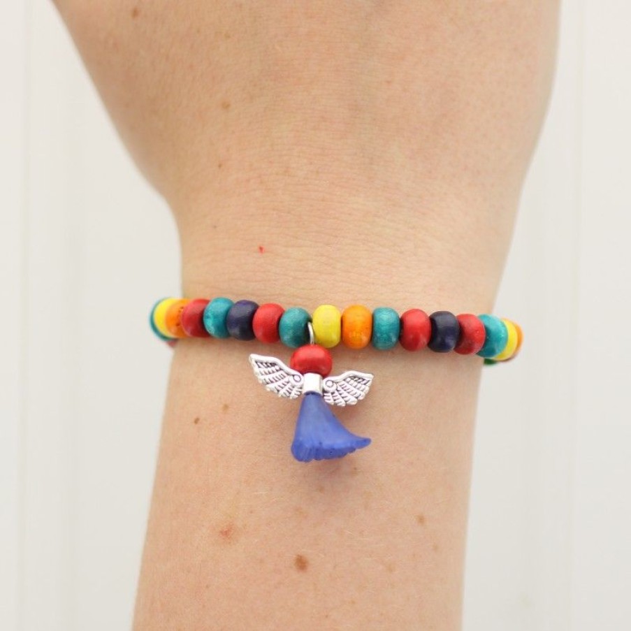 Palais du Rosaire Bracelet Dizainier | Bracelet Enfant Avec Grains En Bois Colores