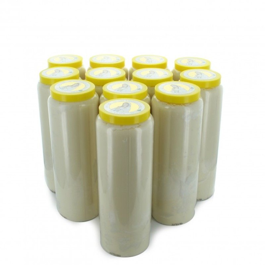 Palais du Rosaire Bougie Neuvaine | Lot De 6 Bougie De Neuvaine Blanches En Cire Vegetale