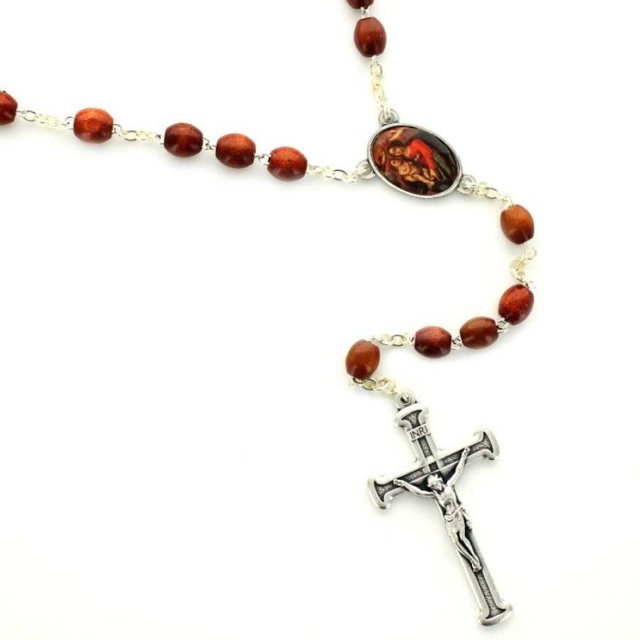 Palais du Rosaire Chapelet Bois | Chapelet Des Ames Du Purgatoire En Bois Avec Sa Boite