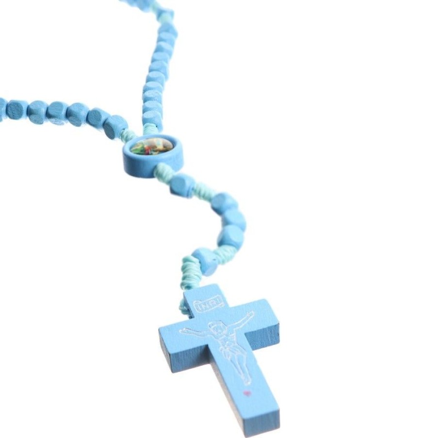 Palais du Rosaire Chapelet Pour Enfant | Chapelet Pour Enfant En Bois Corde Et Bois Cubique