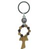 Palais du Rosaire Porte&Cles | Porte-Cles Avec Un Dizainier En Bois Et Une Croix Tau