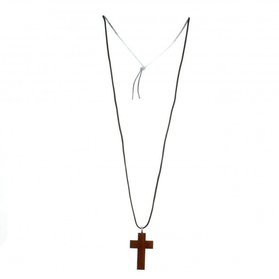 Palais du Rosaire Croix Religieuse | Croix Ensemble En Bois D'Erable De 3,5Cm Avec Cordon