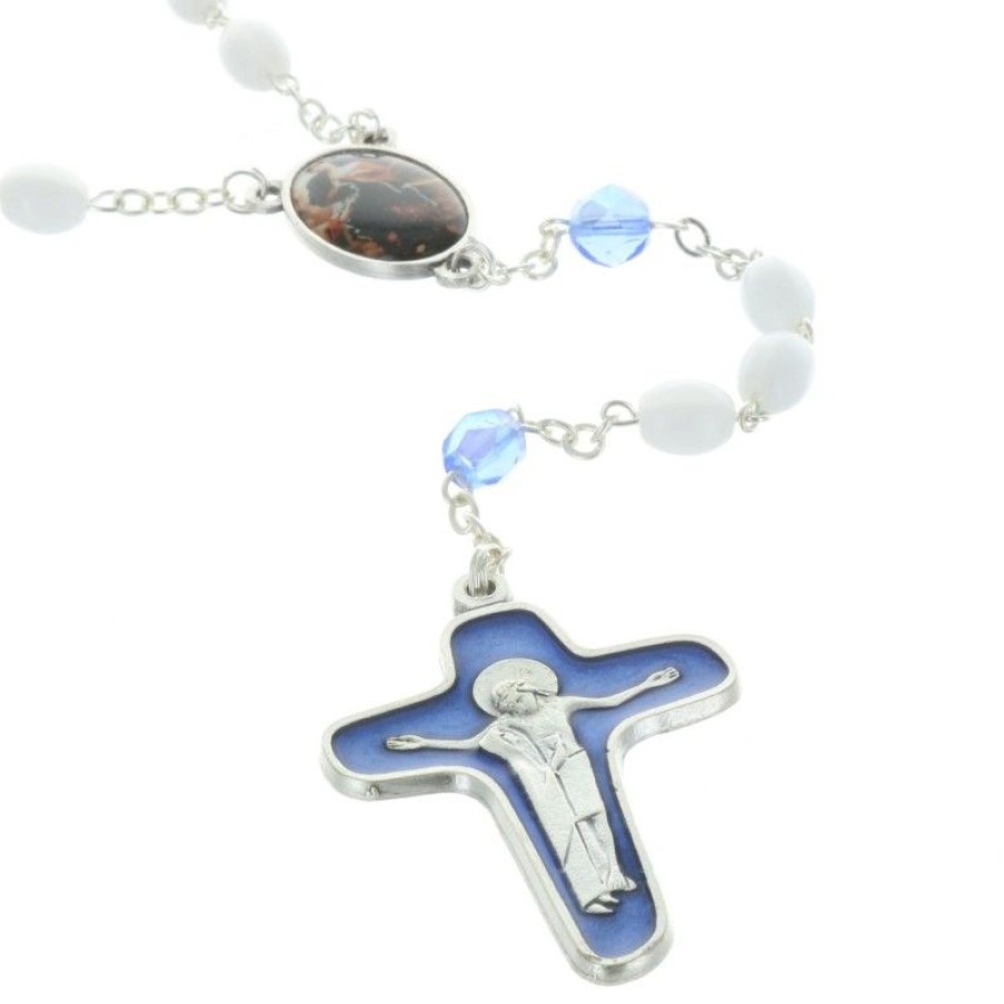 Palais du Rosaire Chapelet Verre | Chapelet De Marie Qui Defait Les Noeuds En Verre Avec La Croix De La Mater Dolorosa
