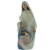 Palais du Rosaire Statue En Bois | Statue De L'Apparition De Lourdes En Bois De Hetre Colore 17Cm