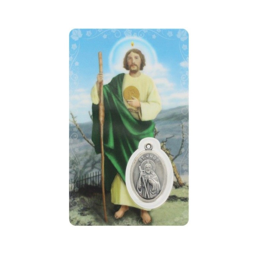 Palais du Rosaire Image Religieuse | Carte De Priere Saint Jude Avec Medaille