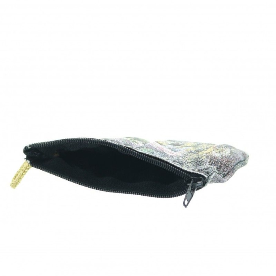 Palais du Rosaire Etui A Chapelet | Etui A Chapelet En Fil Dore 10X7 Cm Decore De L'Ange Gardien