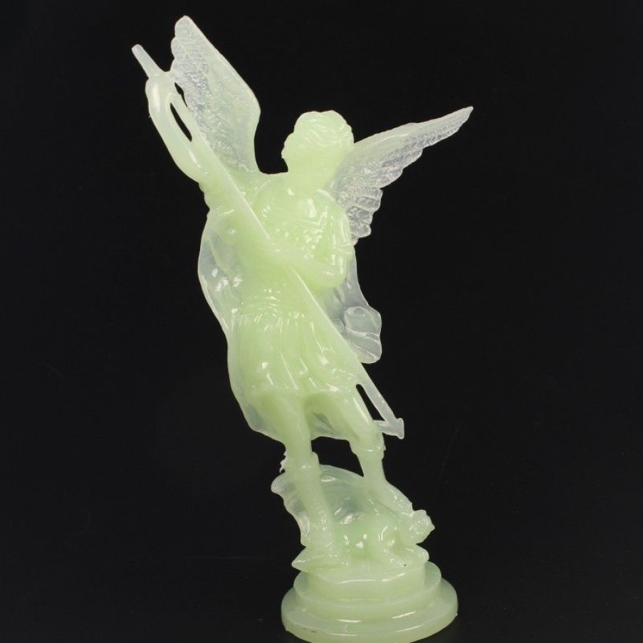Palais du Rosaire Statue De Saint Michel | Statue De Saint Michel Lumineuse De 13Cm En Resine