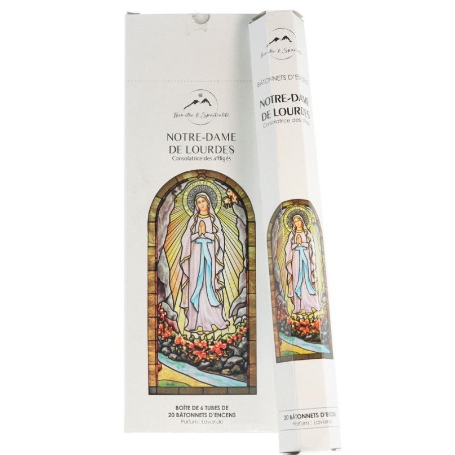 Palais du Rosaire Encens En Batonnets | 120 Batonnets D'Encens De Notre Dame De Lourdes Et Une Priere