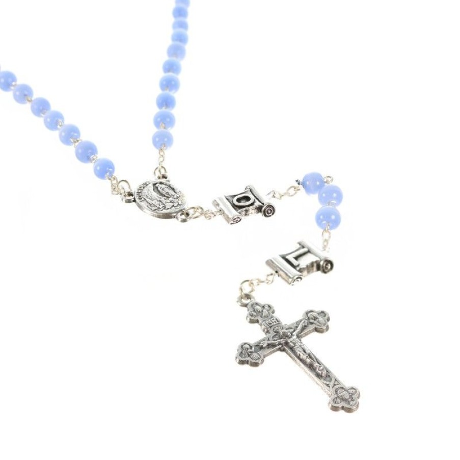 Palais du Rosaire Chapelet Verre | Chapelet Verre Bleu Paters Lettres
