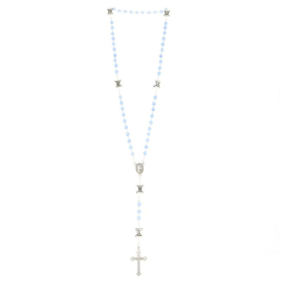 Palais du Rosaire Chapelet Verre | Chapelet Verre Bleu Paters Lettres