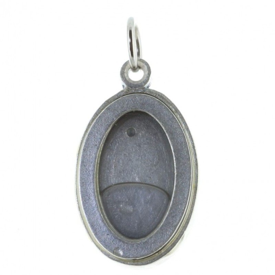 Palais du Rosaire Medaille Et Croix Metal | Medaille Metal Argente Apparition Et Eau De Lourdes