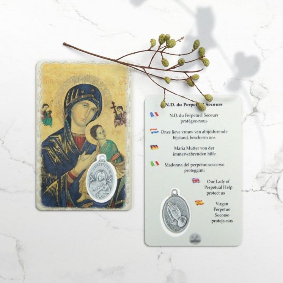 Palais du Rosaire Image Religieuse | Image Religieuse De Notre Dame Du Perpetuel Secours Avec Medaille