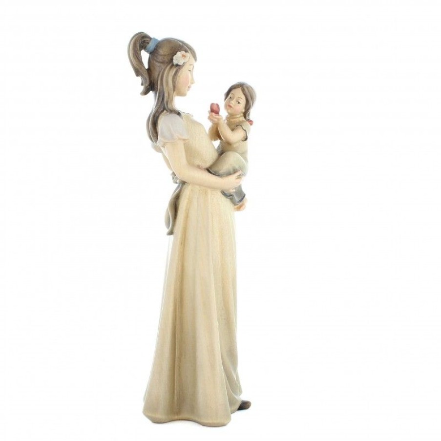 Palais du Rosaire Statue En Bois | Statue Mere Aimante En Bois 20Cm