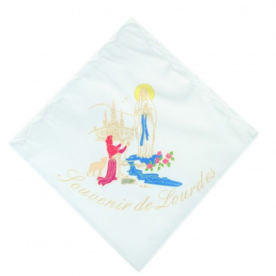 Palais du Rosaire Accessoire | Mouchoir Blanc De L'Apparition De Lourdes