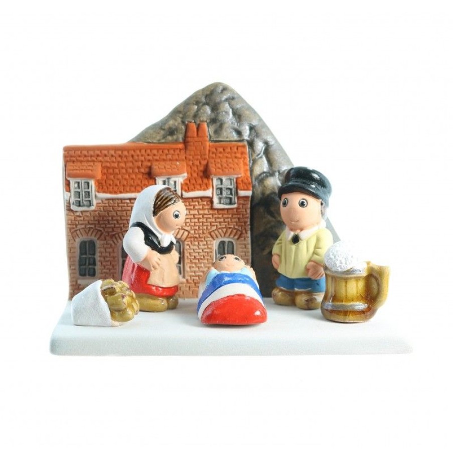 Palais du Rosaire Creche | Creche Ch'Ti En Ceramique 8X7Cm