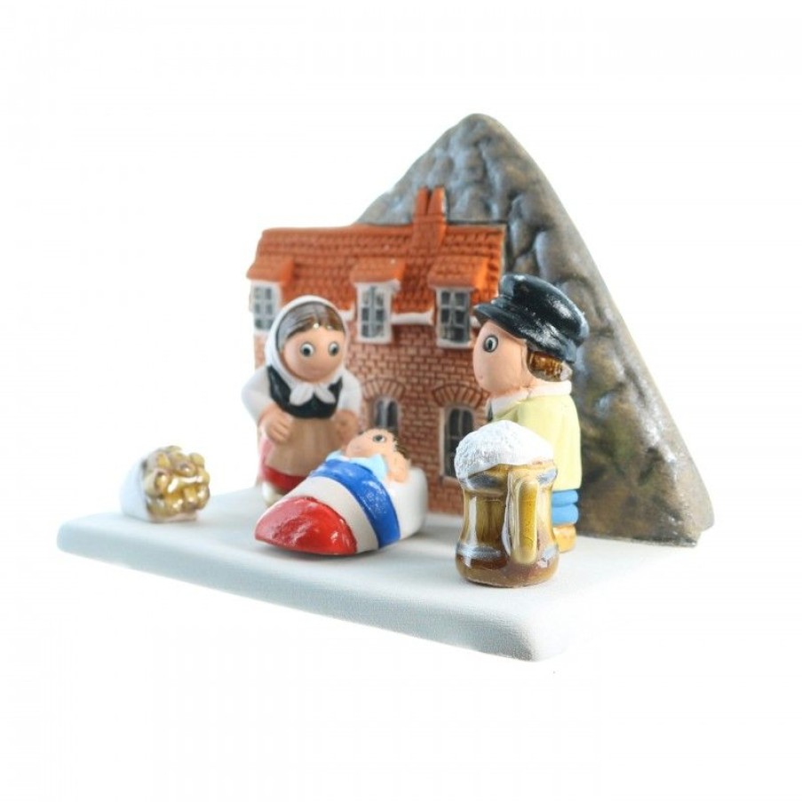 Palais du Rosaire Creche | Creche Ch'Ti En Ceramique 8X7Cm