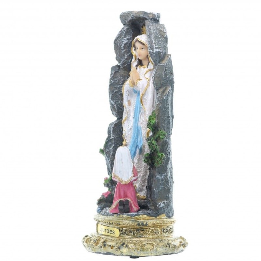 Palais du Rosaire Statue Lumineuse | Statue Lumineuse De L'Apparition De Lourdes En Resine 21Cm