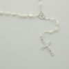Palais du Rosaire Chapelet Cristal | Chapelet Argente Avec Grains En Nacre Et Pierres Swarovski