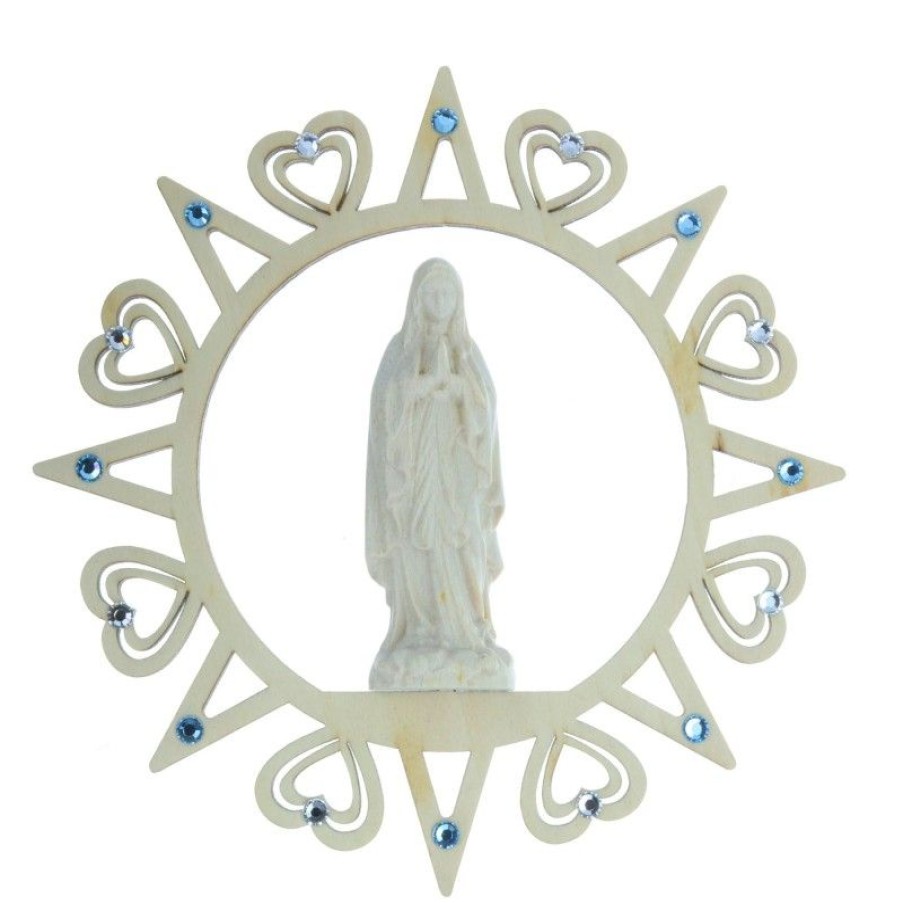 Palais du Rosaire Decoration De Noel | Etoile De Noel En Bois Avec La Vierge