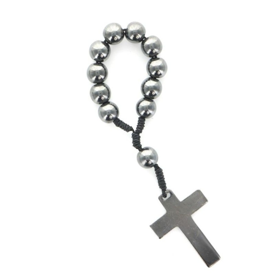 Palais du Rosaire Chapelet Dizainier | Chapelet Dizainier En Pierres D'Hematite