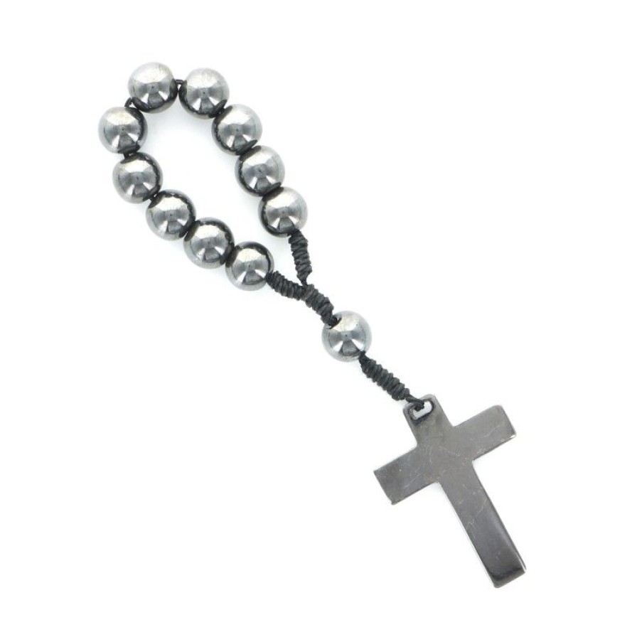 Palais du Rosaire Chapelet Dizainier | Chapelet Dizainier En Pierres D'Hematite