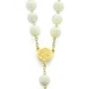 Palais du Rosaire Chapelet Plaque Or | Chapelet Plaque Or Avec Grains De Nacre